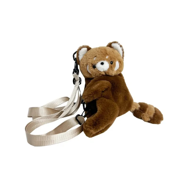 Cwatcun Plush Backpack Unisex Brown-5