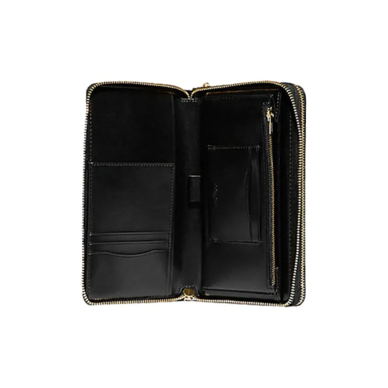 COACH Canvas With Leather Clutch Wallet Men's Brown-1