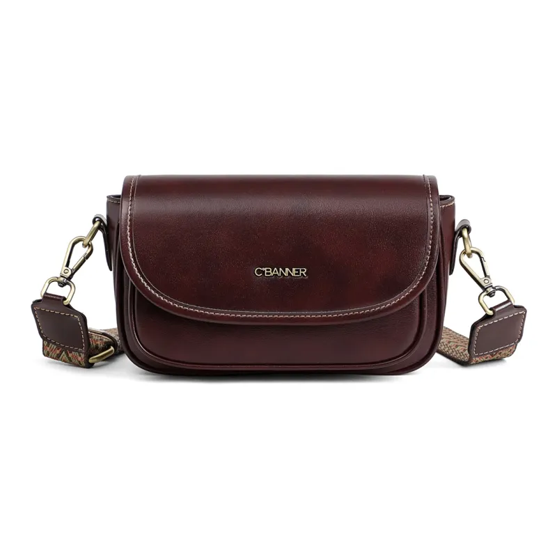 C°BANNER Synthetic Leather Shoulder Bag, Crossbody Bag Regular Women's Wine Coffee-2