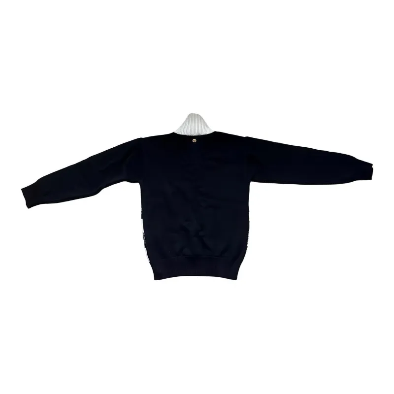 CHANEL FW22 Sweater Women's Spring Outfit Black White-1