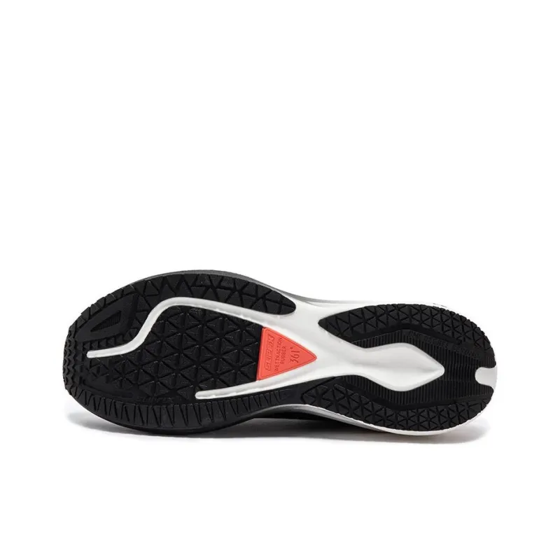 361° Rainy Day 7.0 Cushioned Wear Resistant Slip Resistant Low Top Casual Running Shoes Men's Black White-4
