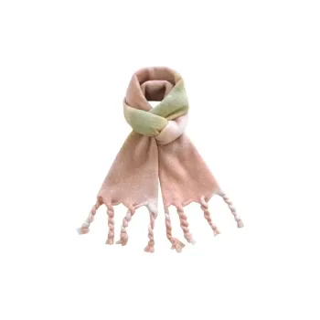 PISHUSHU Acrylic Knit Scarves Unisex Pink Series Yellow Series Brown Series