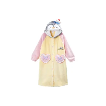 GUKOO Pajama Robe Women's Creamy Yellow
