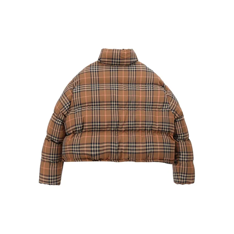 AFGGD Puffer Jacket Women's Plaid-1