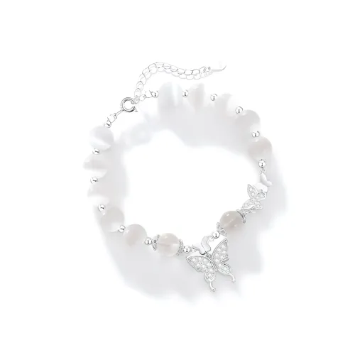JOYDINNY Cat's Eye Stone Bangles Women's