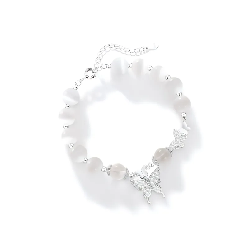 JOYDINNY Cat's Eye Stone Bangles Women's-0