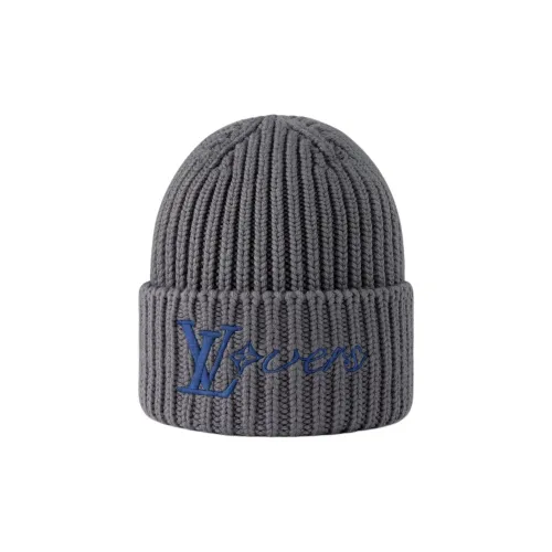 LOUIS VUITTON Sheep Wool Beanies Men's Gray