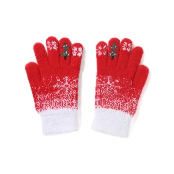 FREE RABBITⅡ Warm And Touch Sensitive Thickened Fleece Lined Knitted Fabric Knit Gloves Unisex