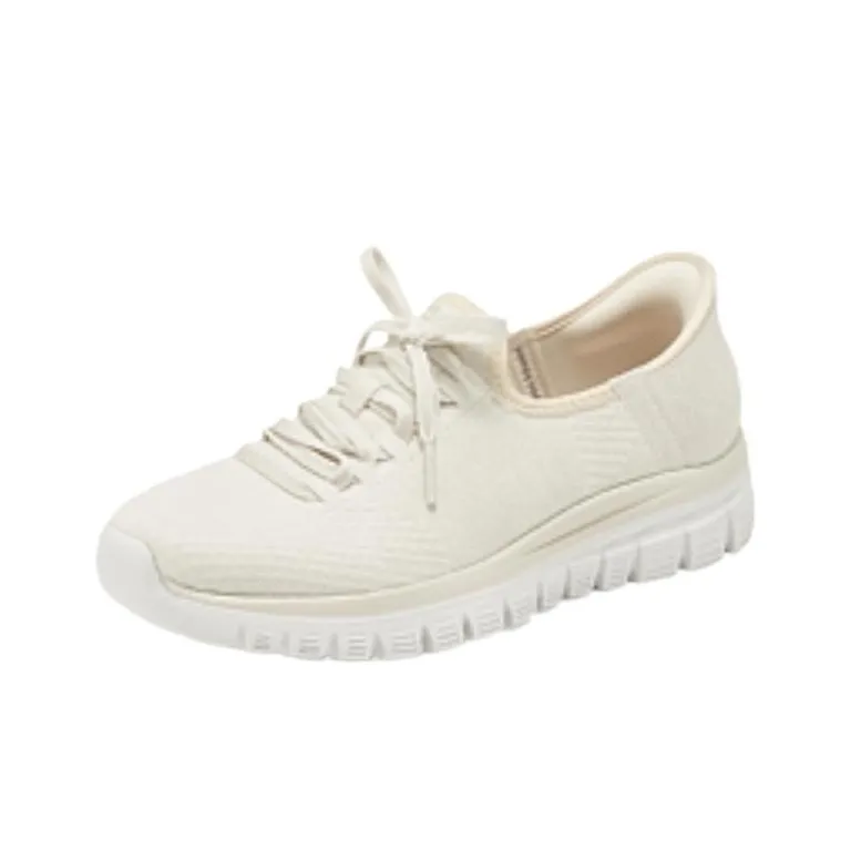 Skechers Breathable Low Top Casual Shoes Women's Ivory-2