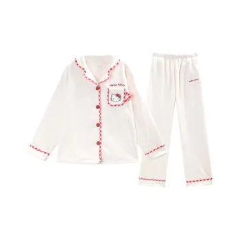 GUKOO x Sanrio Hello Kitty Pajama Set Women's Cow Ivory