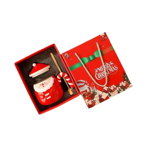 PLYS Santa Claus Ceramic Mug Water Cup Creative Cup Box 460ml