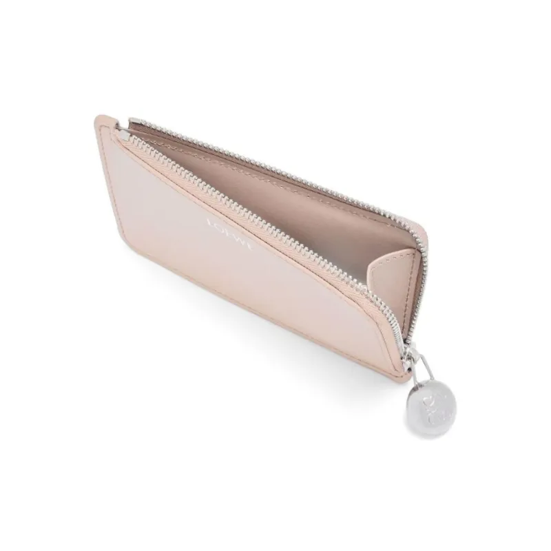 LOEWE Bright Nappa Calfskin Card Holder Women's Talc-2