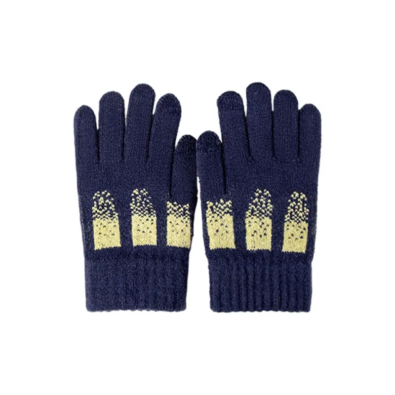 Yalu Polyester Knit Gloves Unisex-1