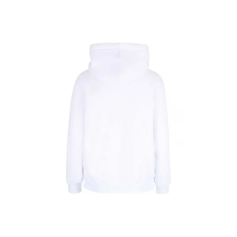 Lanvin Curb Long Fleece Eusebio Hoodie 'Optic White'-1