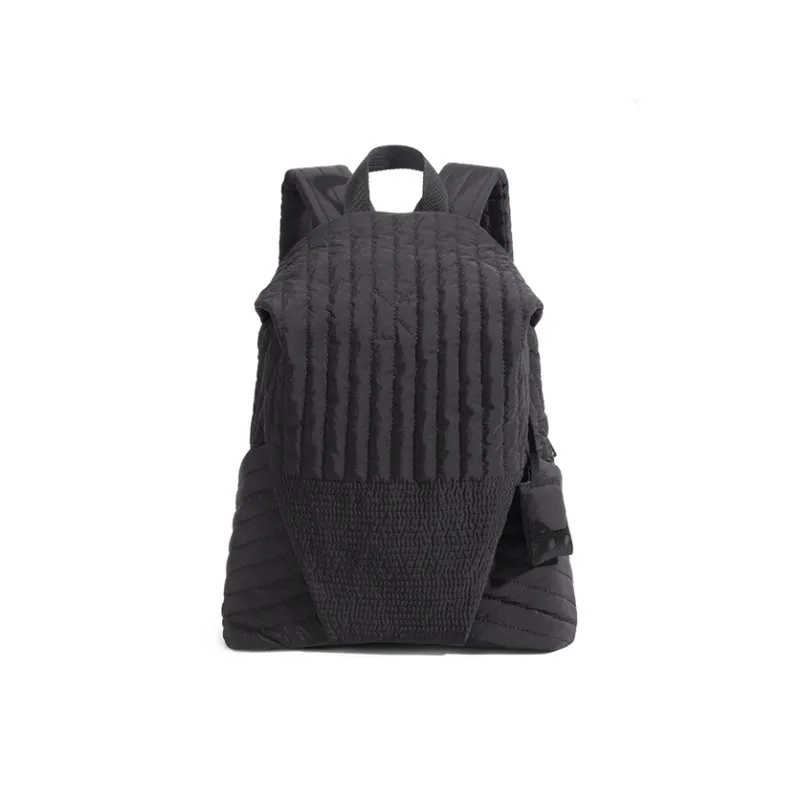 NOXXON Nylon Backpack Regular Unisex Obsidian Black/Caramel Brown/Pink Apricot-0