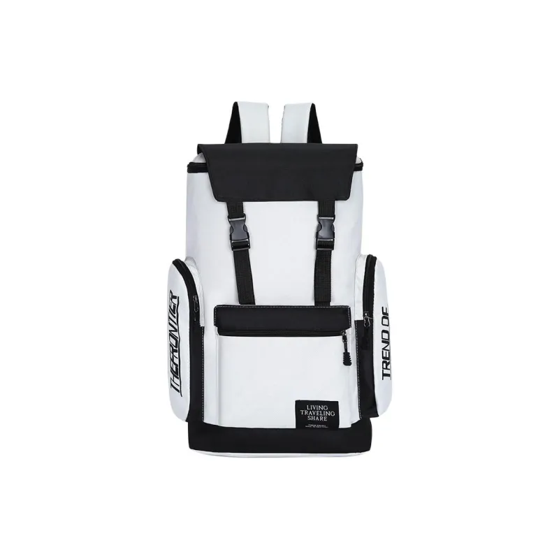 Yalu Oxford Backpack Regular Men's White/Black/Gray-0