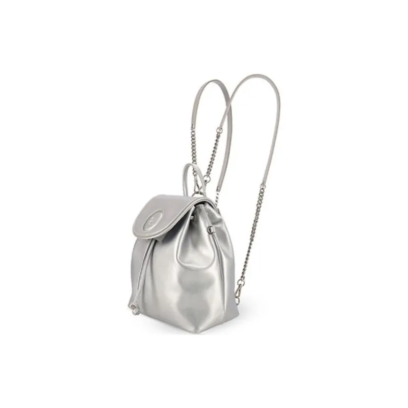 ALICE MARTHA Artificial Leather Backpack Women's Silver-2