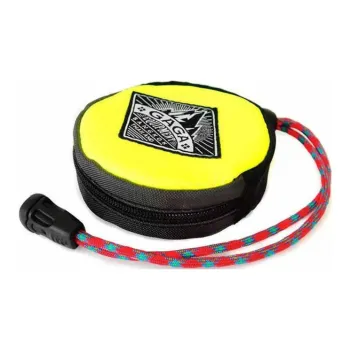 GAGA EQUIPMENT Canvas Key Pouch Mini Unisex Black Yellow