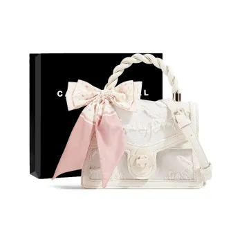 CAEISL&KCIEL Polyurethane Bonded Synthetic Leather One Shoulder Handbags Women's Fringe White