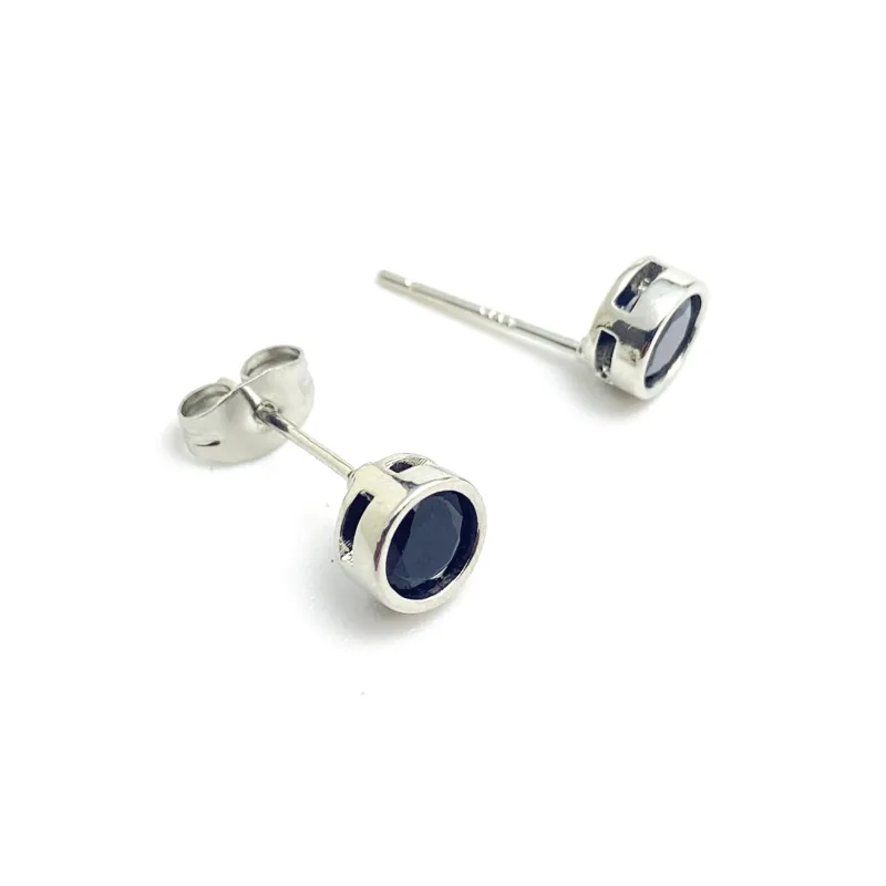 ERXI 925 Silver Needles Stud Earrings Unisex-5