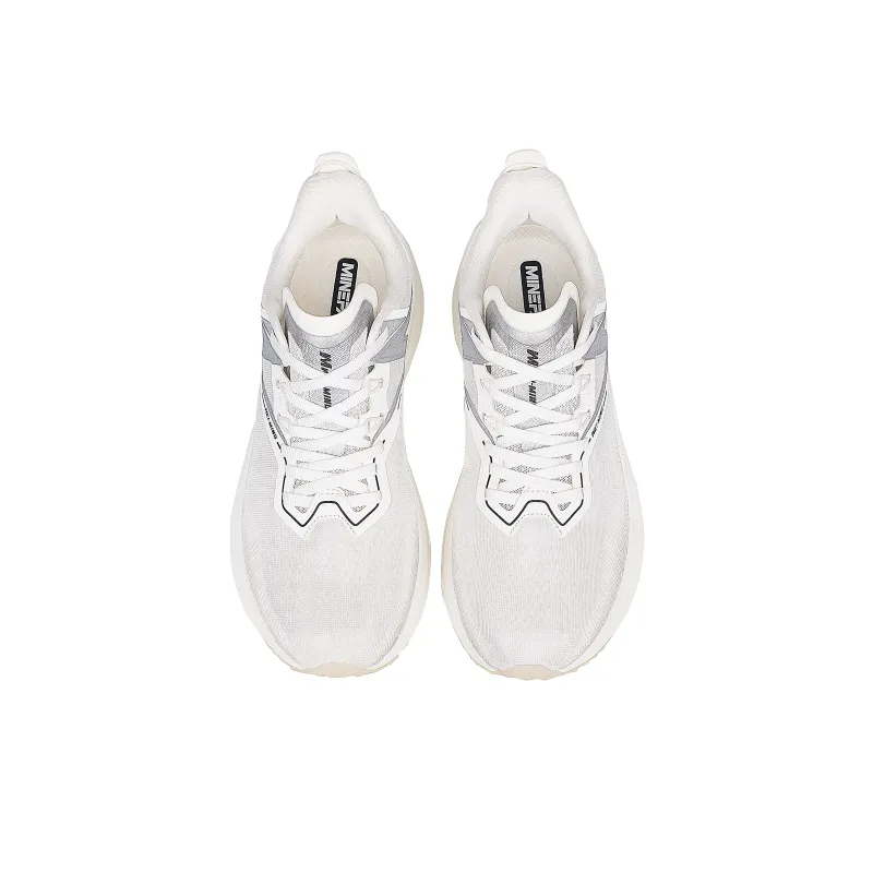 WEIMING Anti Slip Wear Resistant Low Top Carbon Plate Running Shoes Unisex Moon White-3