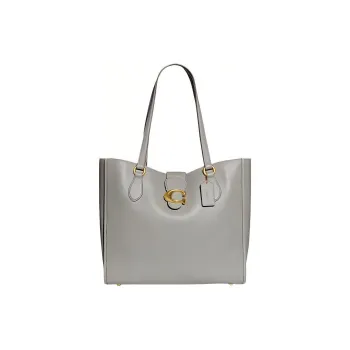 COACH Theo Tote Smooth Cow Leather Tote Bag Shopping Bag Shoulder Bag Women's Gray