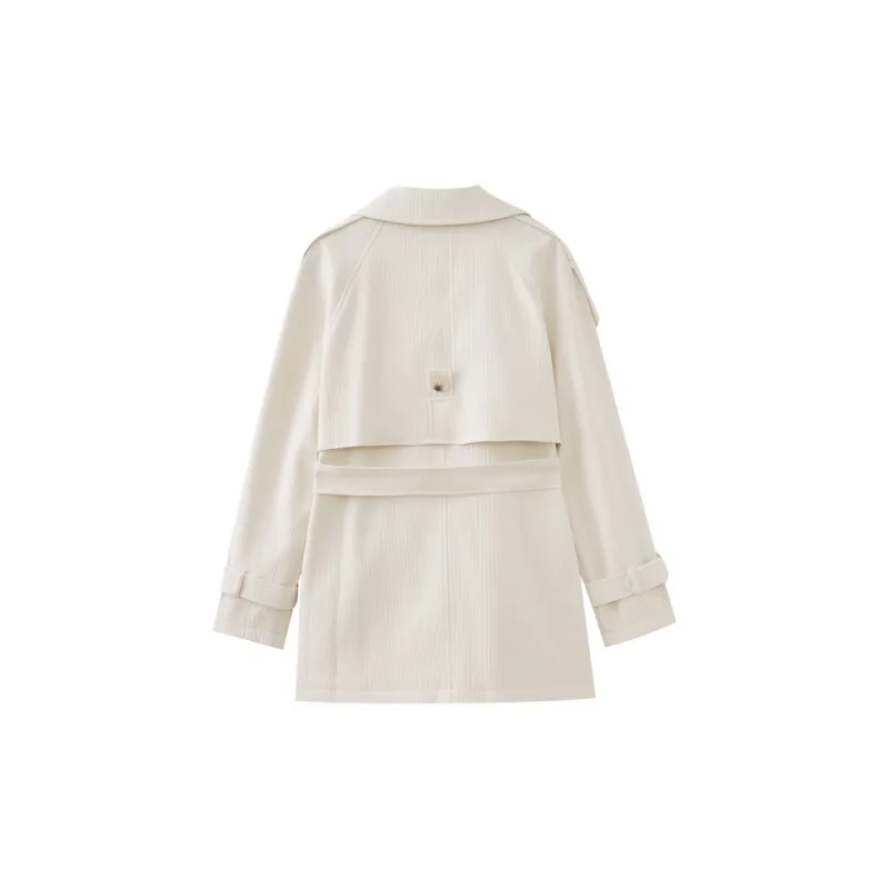 SHUIYUNJIAN Trench Coat Women's Ivory White-1