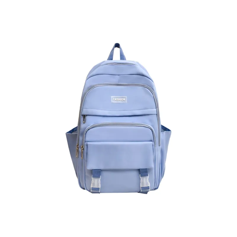 Yalu Nylon Water Repellent Backpack Tubas Unisex Black/Pink/Purple/Green/Blue-9