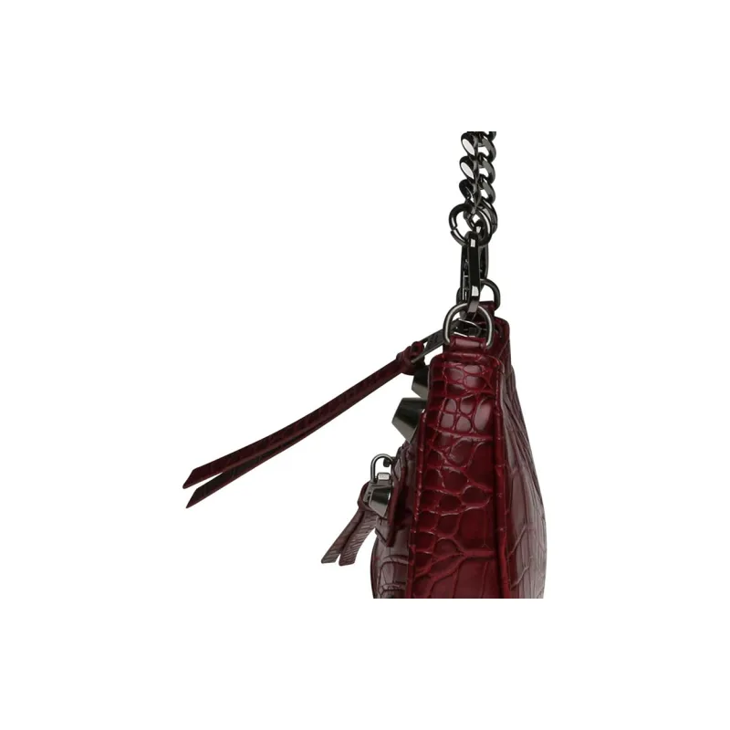 STEVE MADDEN Synthetic Fiber Portable Crossbody Bag Shoulder Bag Regular Women's Burgundy-4