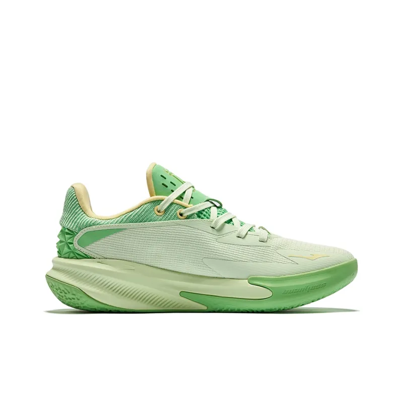Erke Fearless 2.0 Basketball Shoes Men Low Top European Teal Lime Green-1