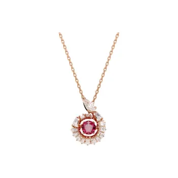 Swarovski SNAKE Synthetic Cubic Zirconia Necklaces Women's Rose Gold