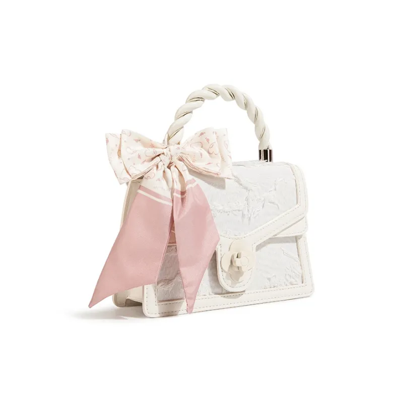 CAEISL&KCIEL Polyurethane Bonded Synthetic Leather One Shoulder Handbags Women's Fringe White-2