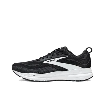 Brooks Anti Slip Wear Resistant Low Top Casual Running Shoes Men's Black Gray White