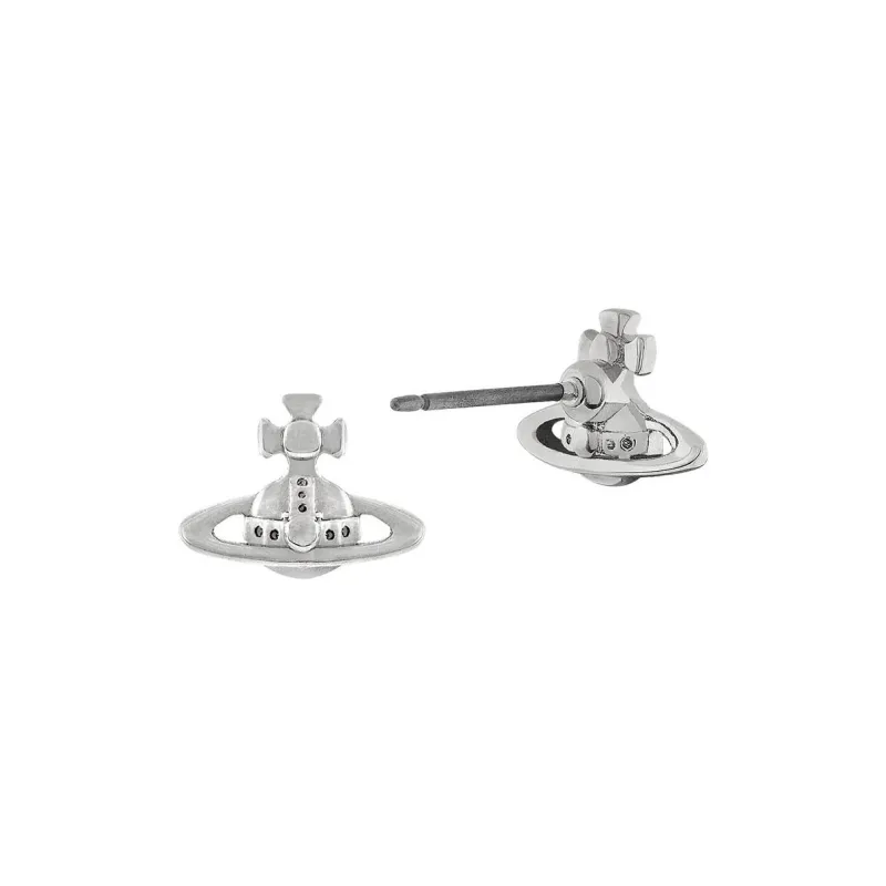 Vivienne Westwood Brass, Metal Stud Earrings Unisex Silver-1