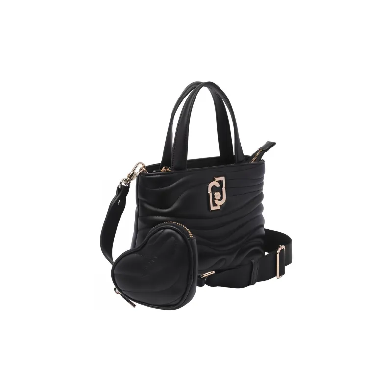 LIU·JO Polyester Tote Bag, Shopping Bag, Crossbody Bag, One Shoulder Handbag Women's Black-1