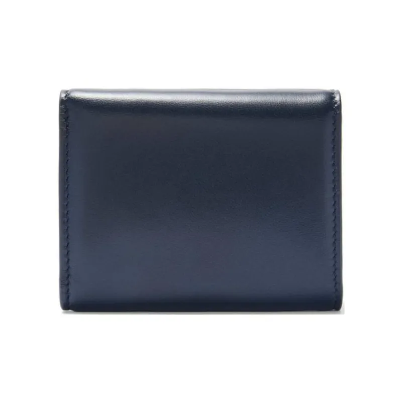 LOEWE Shiny Nappa Calfskin Wallet Women's Dark Marine Blue-4