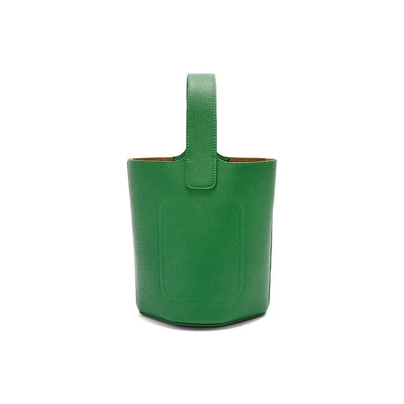 LOEWE Bucket Series Soft Grained Cow Leather Bucket Bags Shoulder Bag Crossbody Bag Handbag Mini Women's Tropical Green-3
