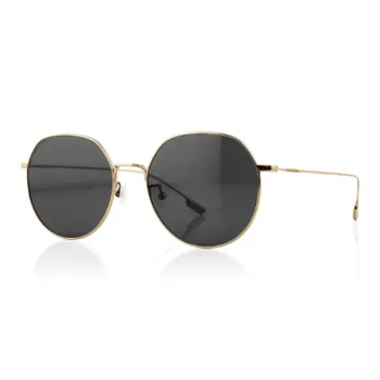 LAPIZ SENSIBLE. Β Titanium Round Sunglasses Unisex Gold