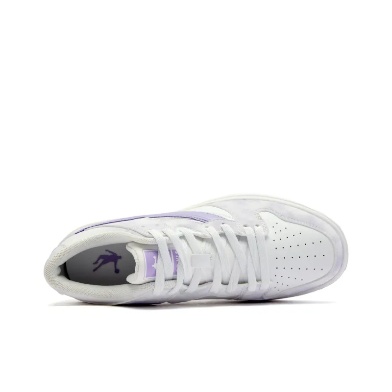 QIAODAN Skateboard Shoes Women's Low Top Jordan White Arctic Hydro Purple-3