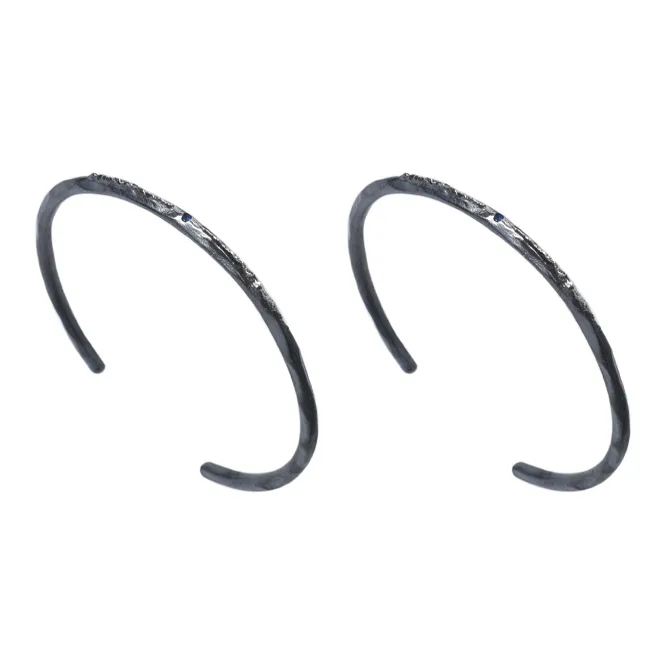 M.Wong 925 Sterling Silver Adjustable Opening Thin Bangle Unisex-7