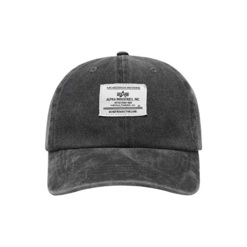 Alpha Industries Cotton Baseball Caps Men's Black-1