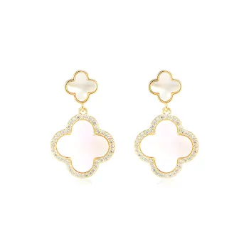 JOYDINNY Alloy Stud Earrings Women's