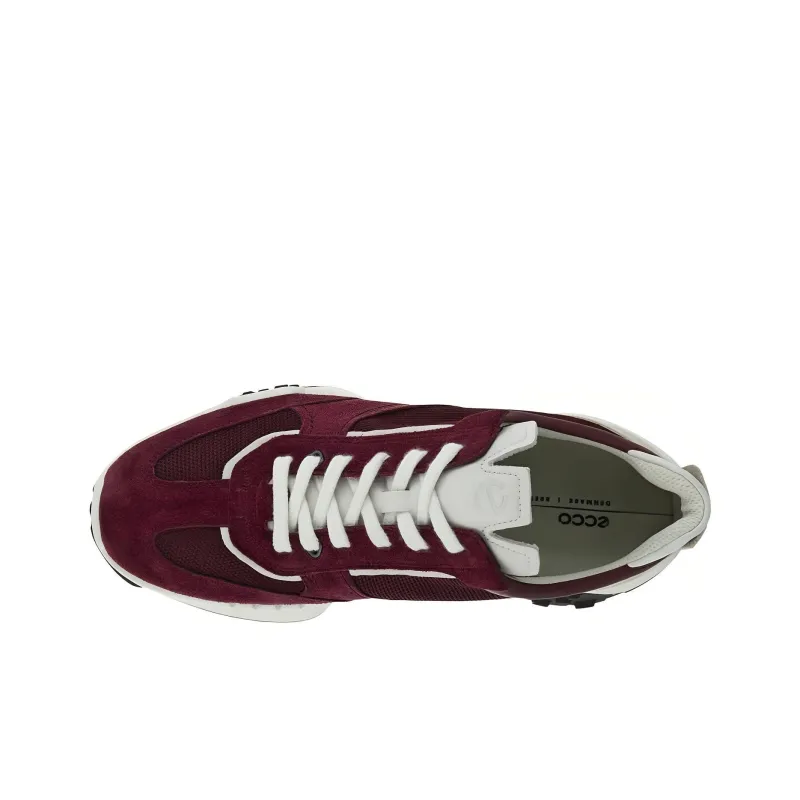 Ecco Vintage Running Shoes Collection Low Top Sports Casual Shoes Men's Burgundy-3
