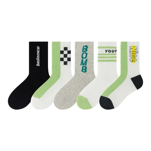 Caramella Mid Calf Socks Unisex 5 Pack