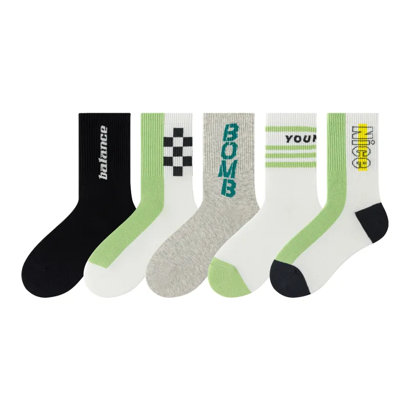 Caramella Mid Calf Socks Unisex 5 Pack-0