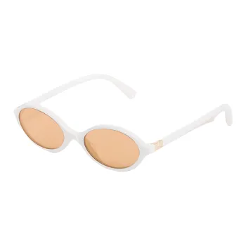 MIU MIU Acetate Oval Sunglasses Women's White