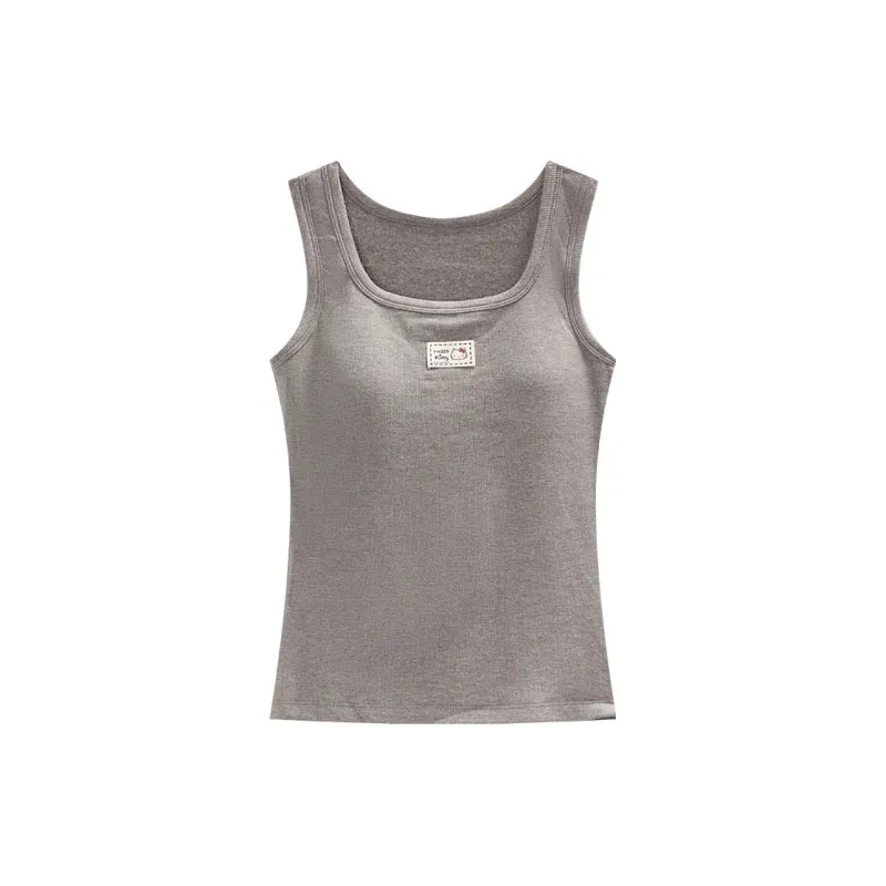 GUKOO x Sanrio Hello Kitty Tank Top Women's Heather Gray-0