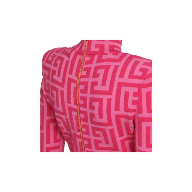 BALMAIN X Barbie Short Dress With Light Pink BALMAIN Monogram-1