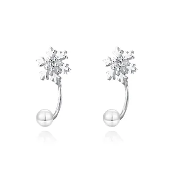 SHEEHHYY S999 Silver/zircon Earrings Women's