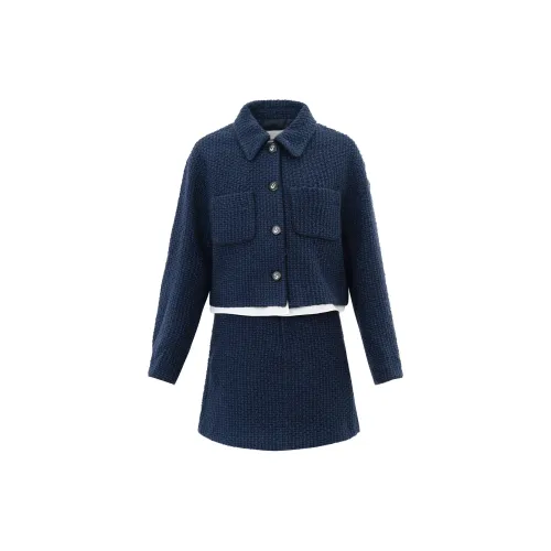 JESSYLINE Skirt Set Women's Navy Blue